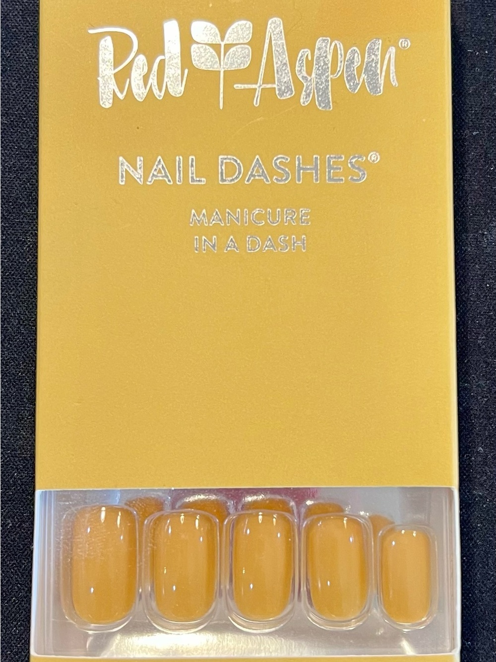 Red Aspen Vintage Canary Wallpaper Nail Dashes Mustard Yellow Press On Nails